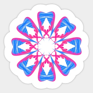 Pink and blue mandala Sticker